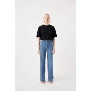 NEW OUTLAND DENIM ellie high wide leg jeans in meridian mid blue